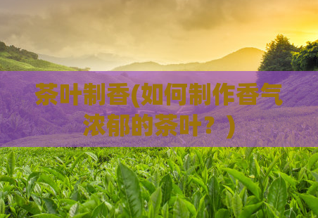 茶叶制香(如何制作香气浓郁的茶叶？)  第1张