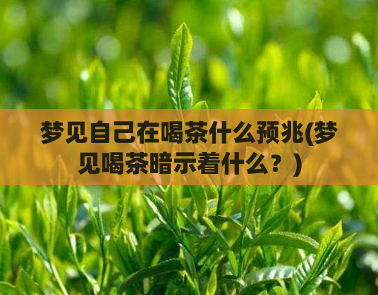 梦见自己在喝茶什么预兆(梦见喝茶暗示着什么？)  第1张
