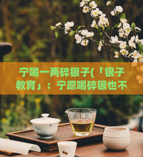 宁喝一两碎银子(「银子教育」：宁愿喝碎银也不愿让孩子输在起跑线上！)  第1张