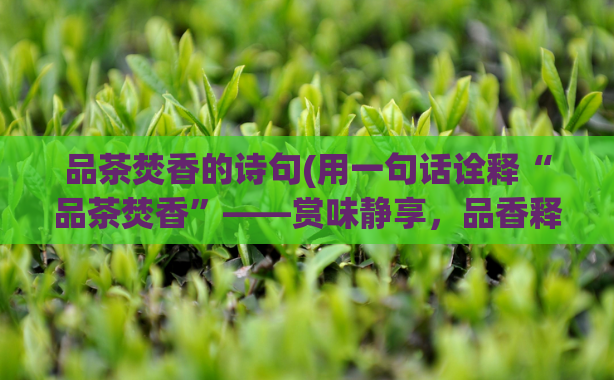 品茶焚香的诗句(用一句话诠释“品茶焚香”——赏味静享，品香释意。)  第1张