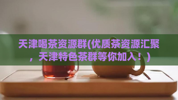 天津喝茶资源群(优质茶资源汇聚，天津特色茶群等你加入！)  第1张
