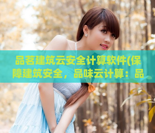 品茗建筑云安全计算软件(保障建筑安全，品味云计算：品茗建筑云安全软件)  第1张