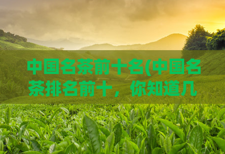 中国名茶前十名(中国名茶排名前十，你知道几个？)  第1张