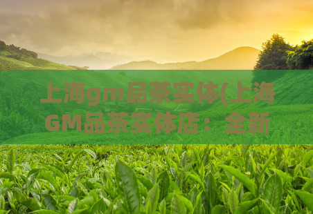上海gm品茶实体(上海GM品茶实体店：全新线下体验，品质生活新选择)  第1张