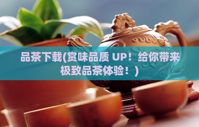 品茶下载(赏味品质 UP！给你带来极致品茶体验！)  第1张