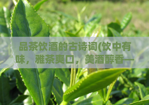 品茶饮酒的古诗词(饮中有味，雅茶爽口，美酒醇香——品味古诗词中的茶酒文化)  第1张