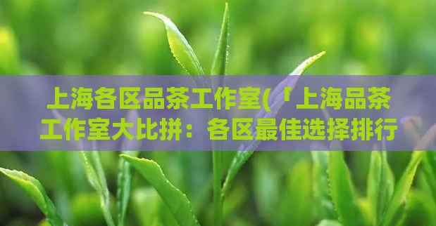 上海各区品茶工作室(「上海品茶工作室大比拼：各区最佳选择排行揭晓！」)  第1张