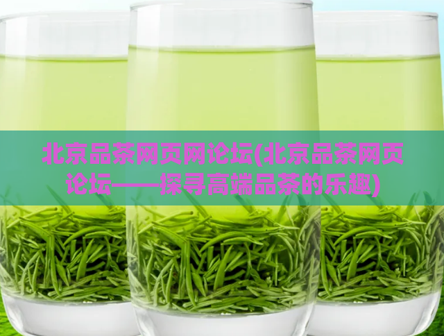 北京品茶网页网论坛(北京品茶网页论坛——探寻高端品茶的乐趣)  第1张