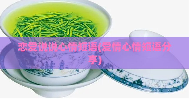 恋爱说说心情短语(爱情心情短语分享)  第1张