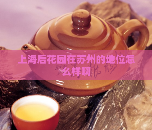 上海后花园在苏州的地位怎么样啊  第1张