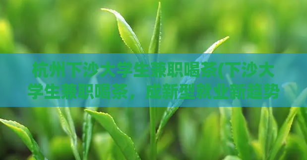 杭州下沙大学生兼职喝茶(下沙大学生兼职喝茶，成新型就业新趋势)  第1张