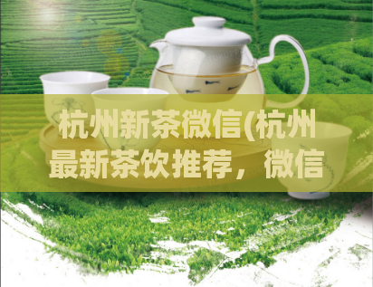 杭州新茶微信(杭州最新茶饮推荐，微信在线订购！)  第1张