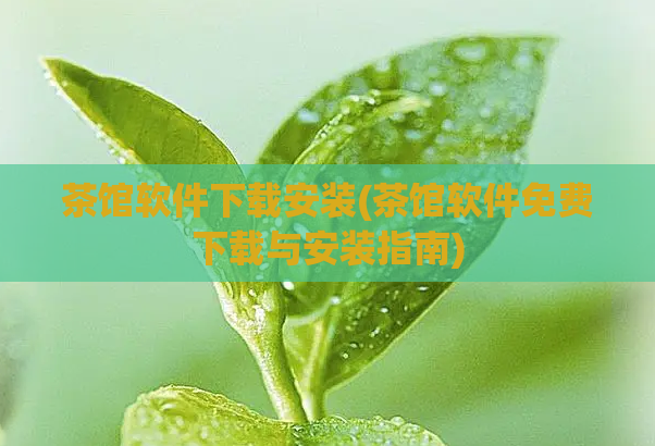 茶馆软件下载安装(茶馆软件免费下载与安装指南)  第1张