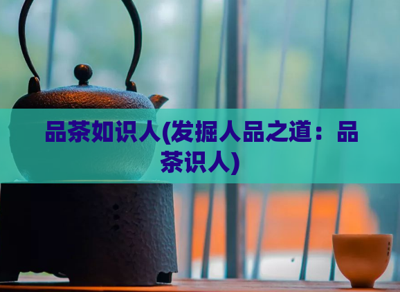 品茶如识人(发掘人品之道：品茶识人)  第1张