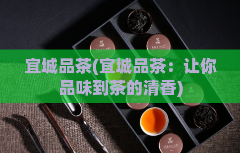 宜城品茶(宜城品茶：让你品味到茶的清香)  第1张