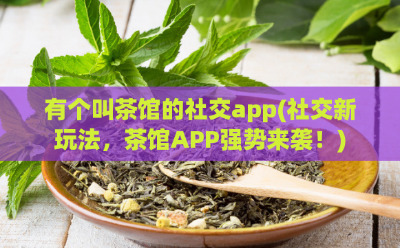 有个叫茶馆的社交app(社交新玩法，茶馆APP强势来袭！)  第1张