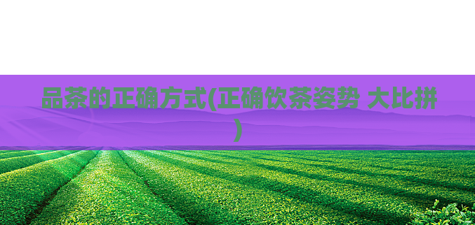 品茶的正确方式(正确饮茶姿势 大比拼)  第1张