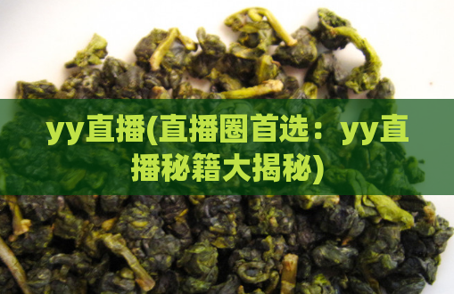 yy直播(直播圈首选：yy直播秘籍大揭秘)  第1张